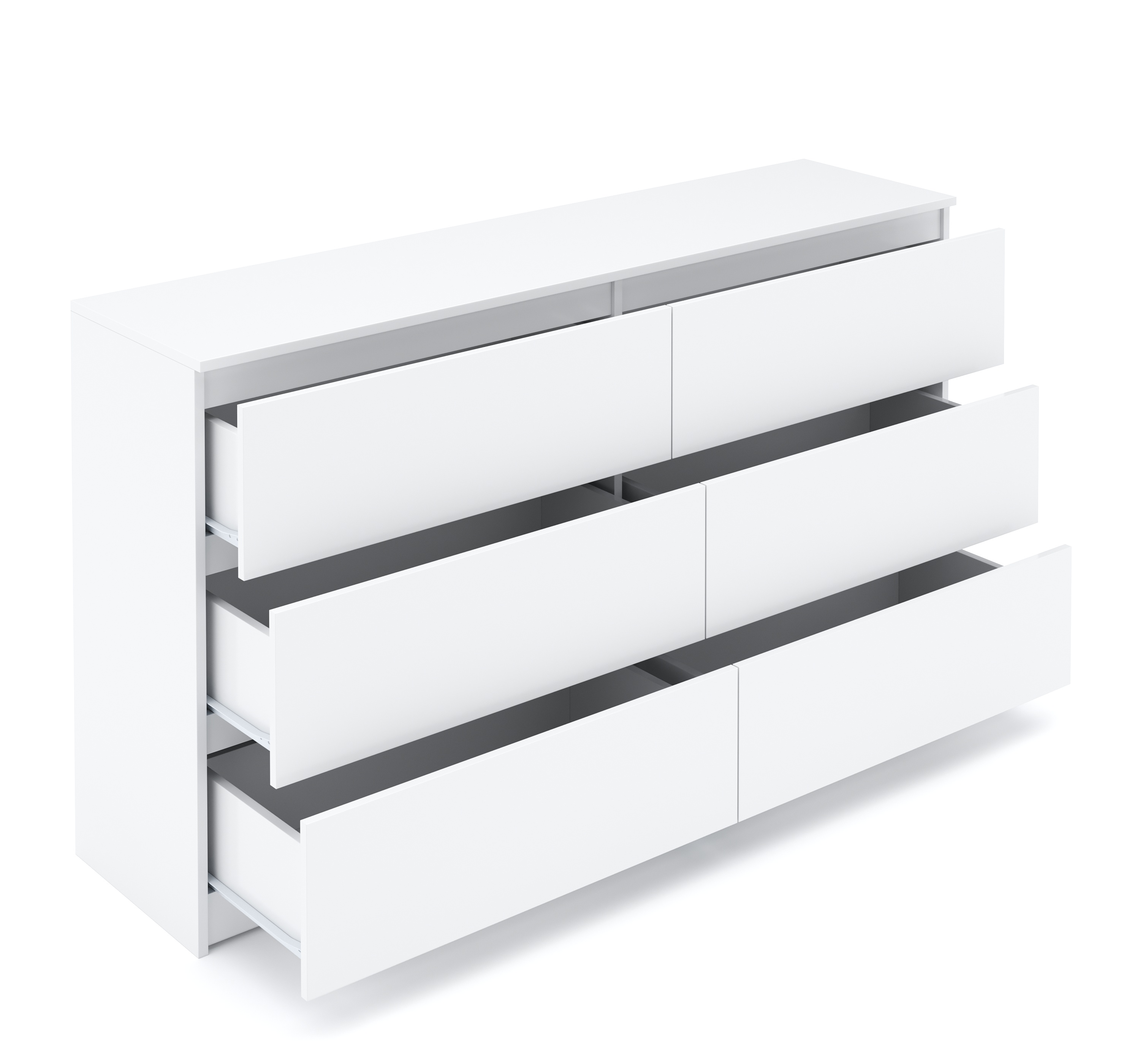 Kommode TALA 6 Schubladen 138 x 77 cm weiss
