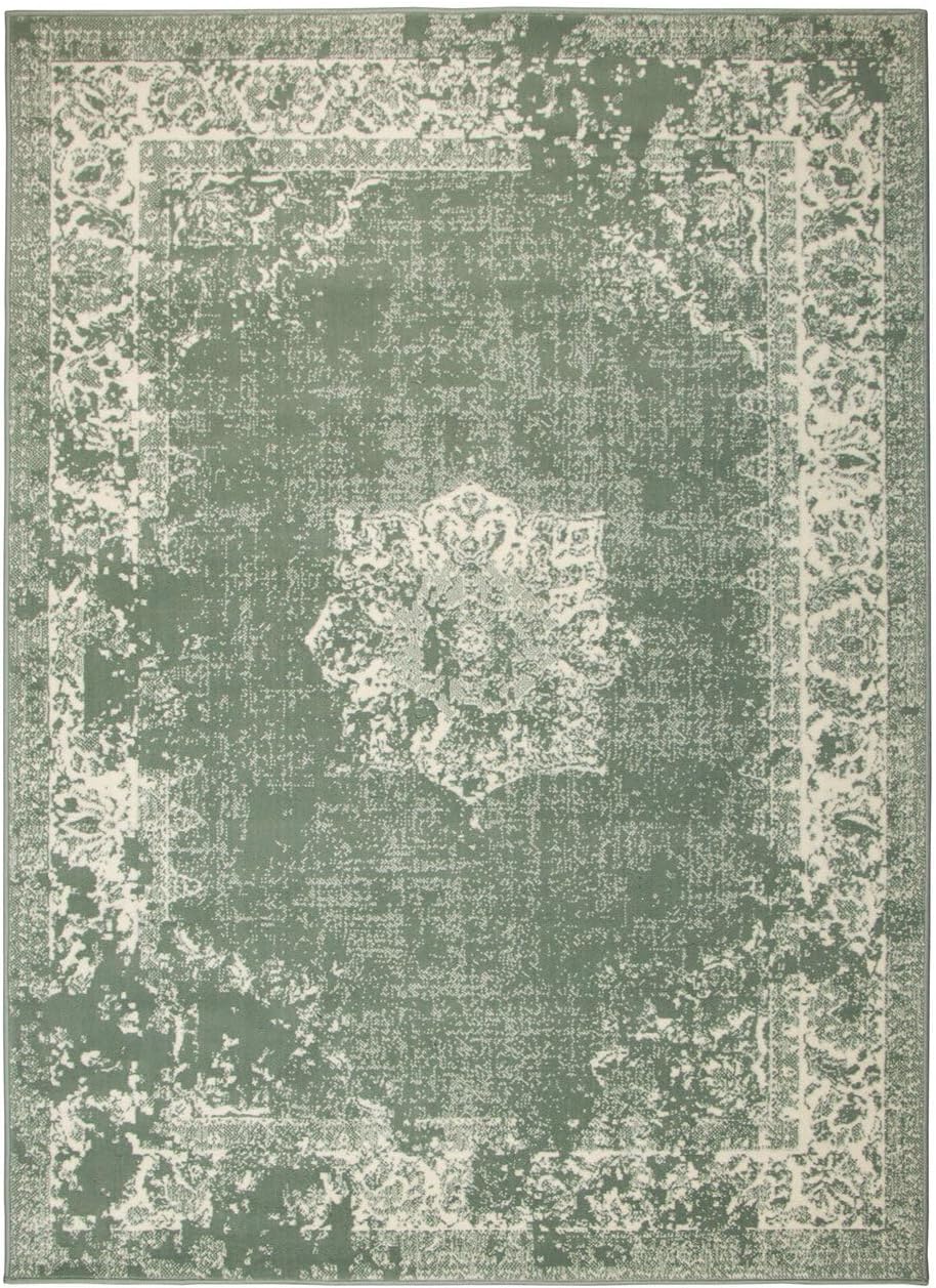 FRAAI | Home & Living Teppich Vintage - Wonder Grün - Polypropylen - Kurzflor - Vintage - Orientalisch - Wohnzimmer, Esszimmer, Schlafzimmer - Carpet