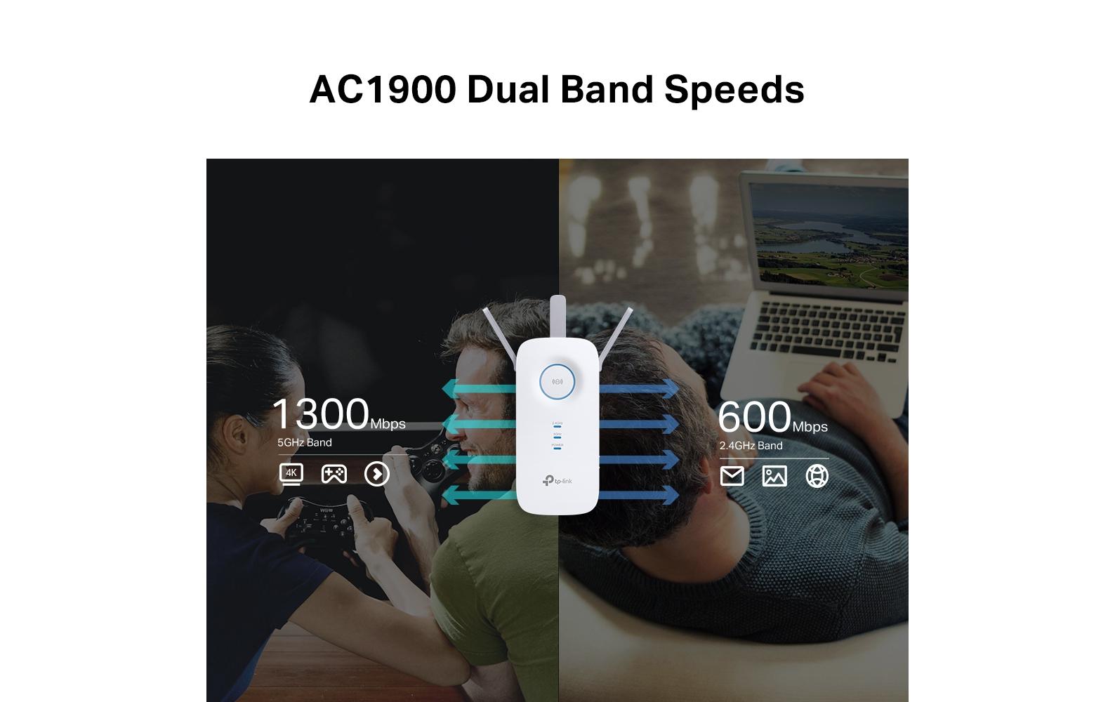 WLAN-Mesh-Repeater RE550TP-Link RE550 AC1900 WLAN-Repeater