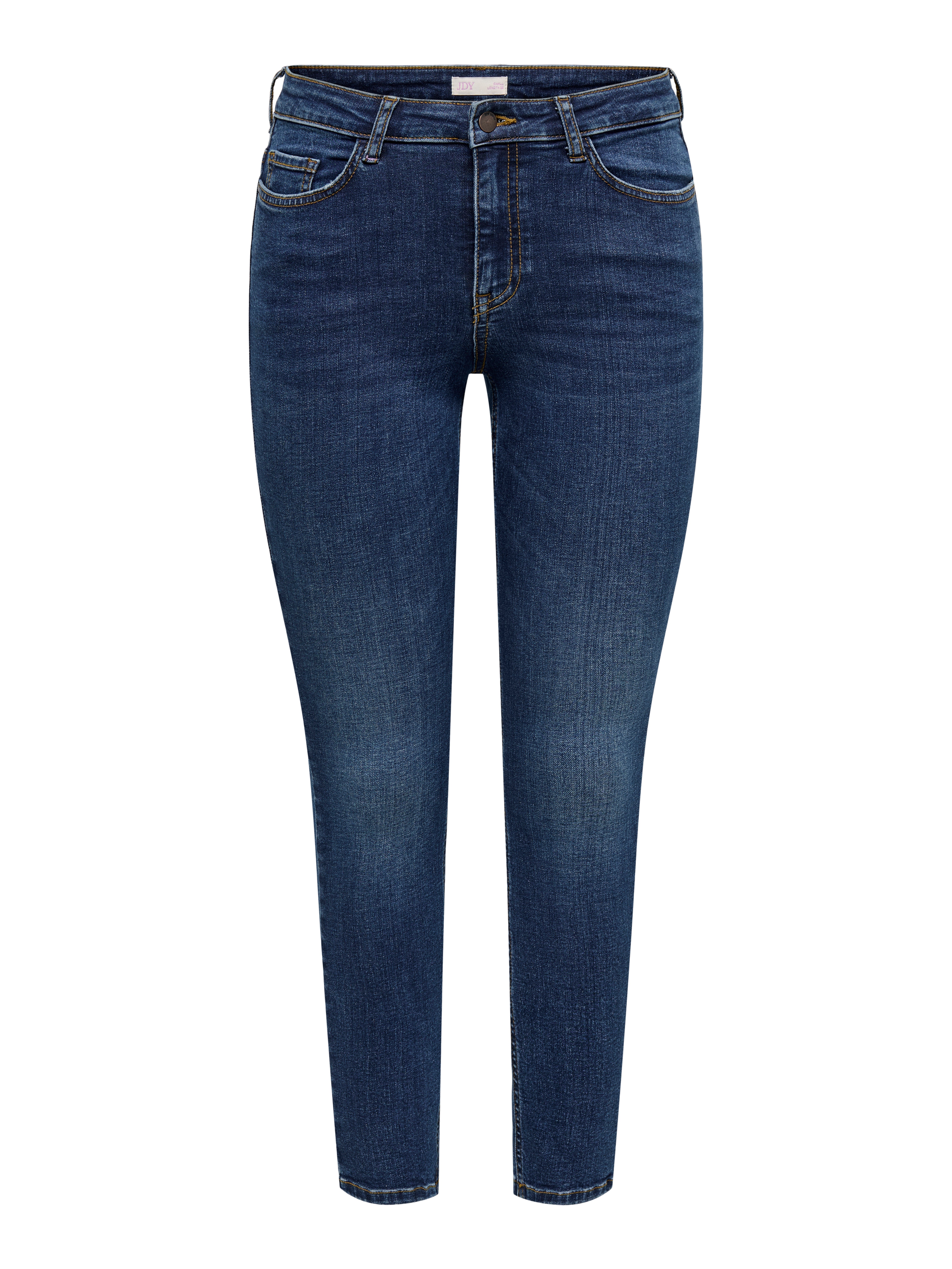 JDYFINA Mittlere Taille Skinny Fit Jeans Dark Blue Denim