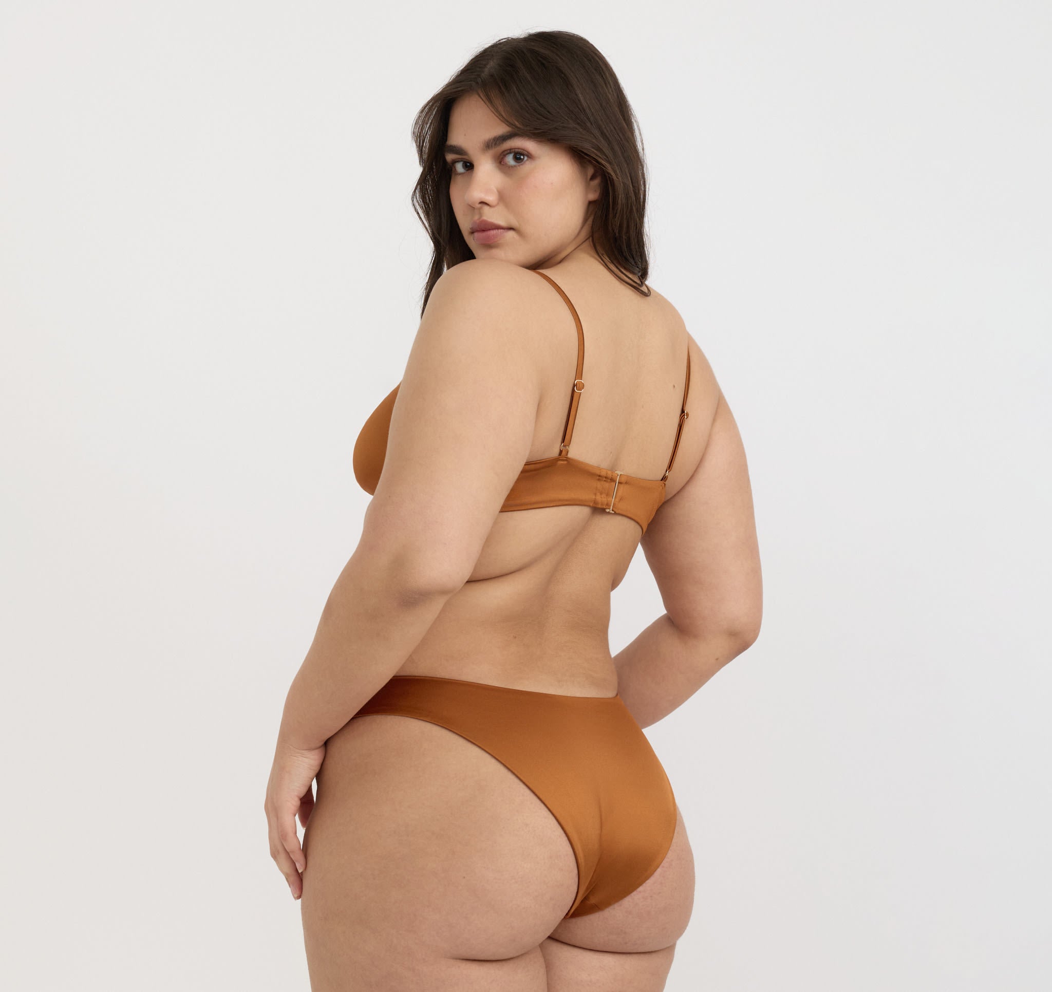 RECYCLED NYLON<br>Solar Swim Cheeky Bikini Bottom