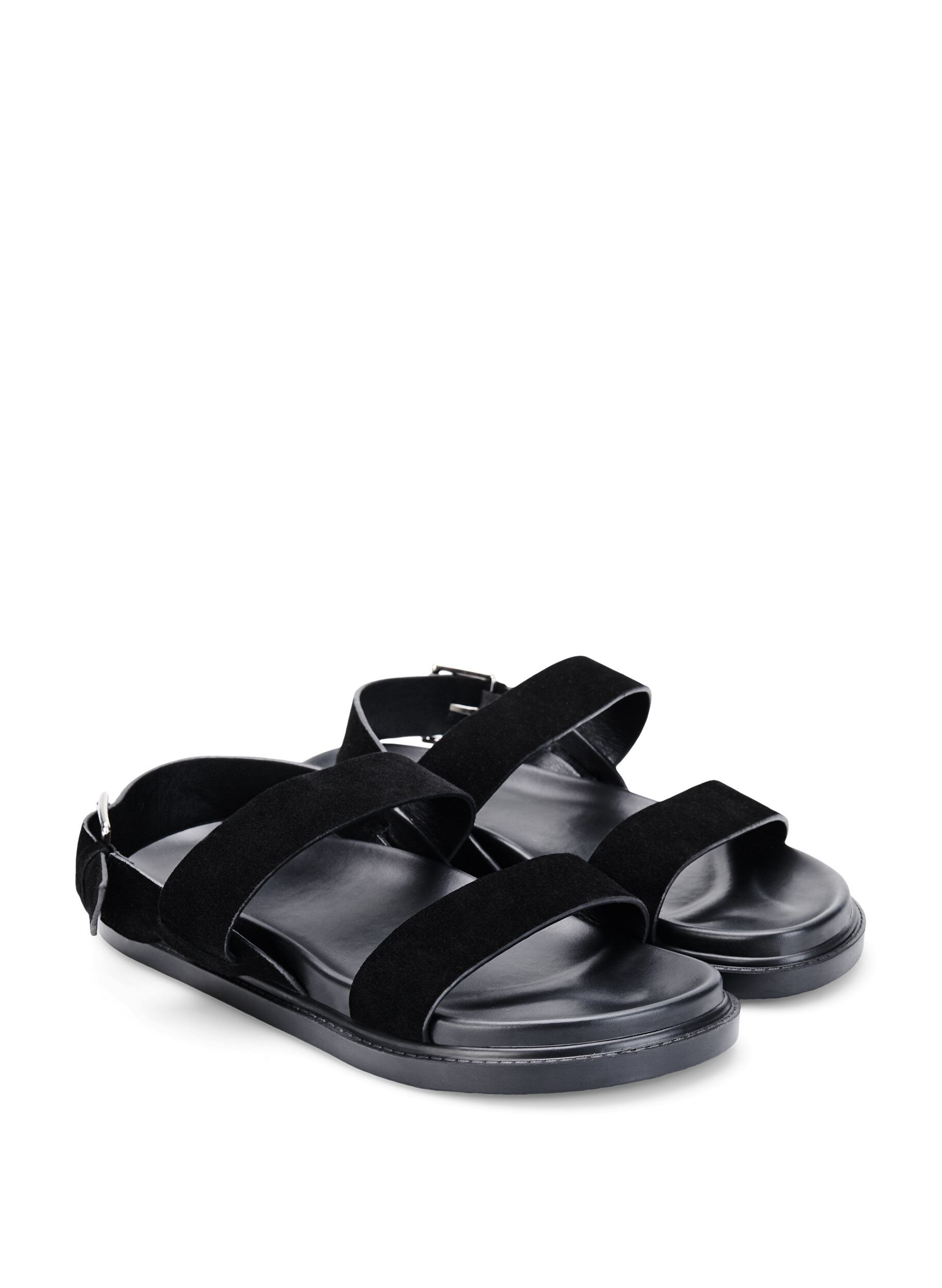 Wide fit sandal i ruskind