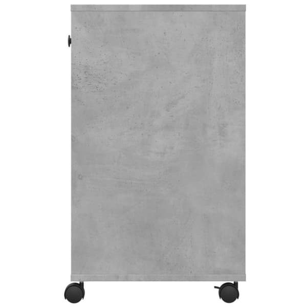 vidaXL Skriverstativ med hjul betonggrå 60x40x68,5 cm