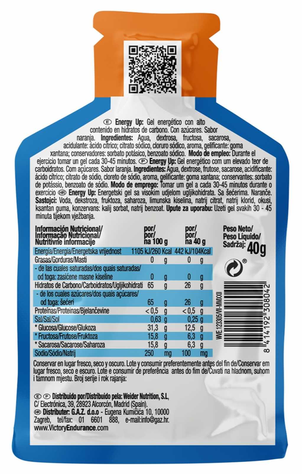 Victory Endurance Energy Up! Gel 40 g