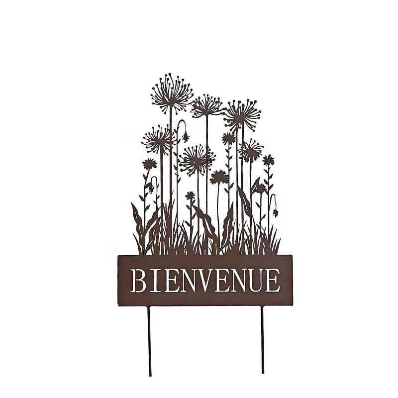 Treillage jardin fleurs 36x66cm