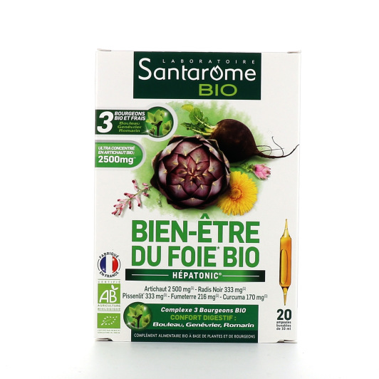 Santarome Bio Ampoules Bien être du foie - Confort digestif