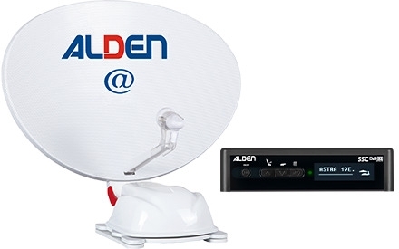 Alden AS2@ 80 HD vollautomatische Satellitenanlage Weiß inklusive S.S.C. HD Steuermodul und LTE Antenne