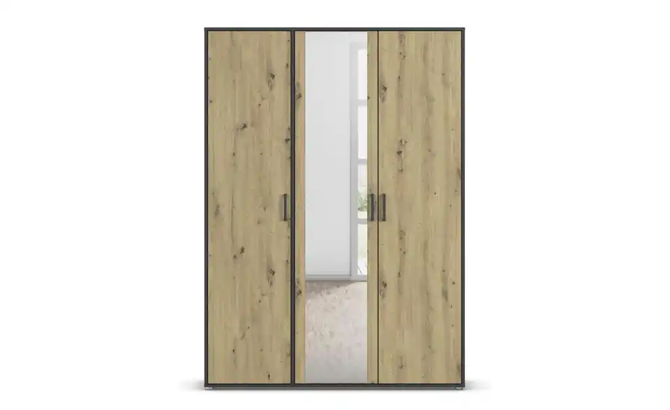 Drehtürenschrank Absetzung: Grau 140 cm 3 Stück