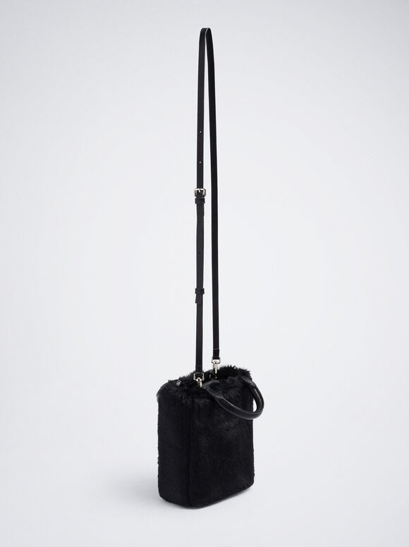 Bolsa para celular em pele sintética - Preta