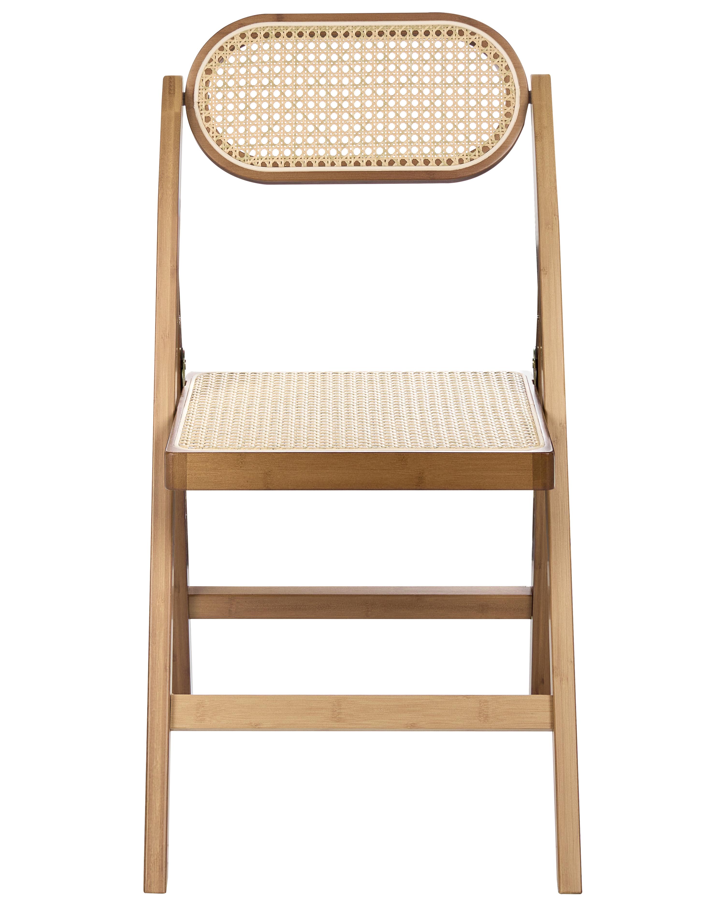 Set van 2 eetkamerstoelen inklapbaar ORAISON Bamboehout Bruin