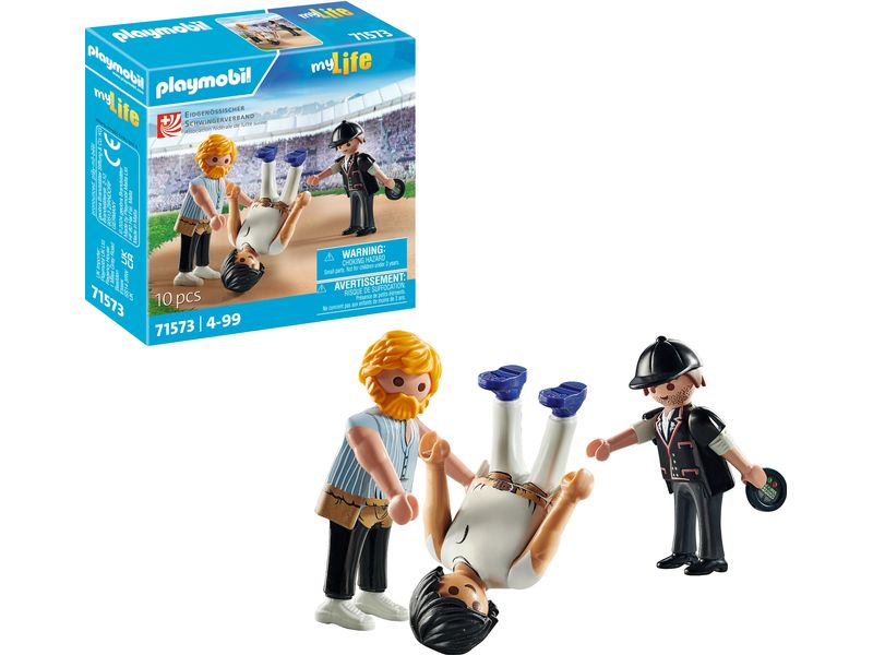 Playmobil My Life Schwingerkampf 71573 Figuren-Set zum traditionellen Eidgenössischen Kampfsport