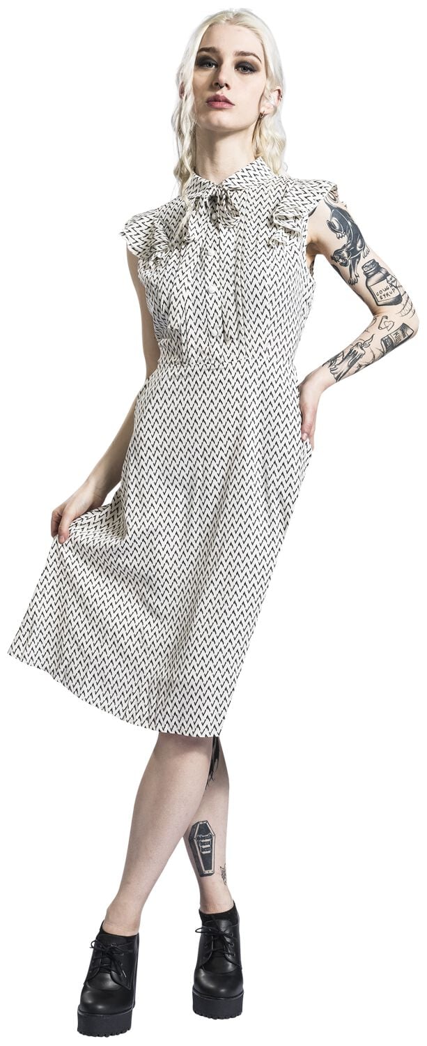 Crepe Flare Dress | Voodoo Vixen Robe mi-longue