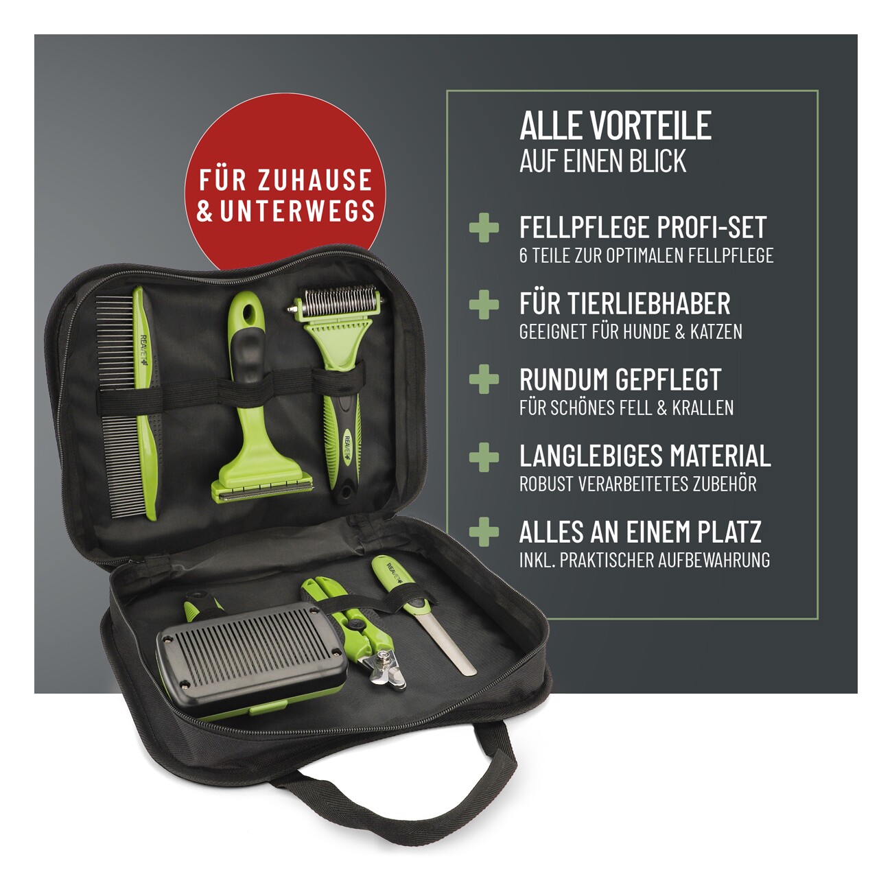 REAVET Fellpflege Profi-Set