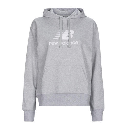 New Balance - ESSENTIALS STACKED LOGO HOODIE - Gris