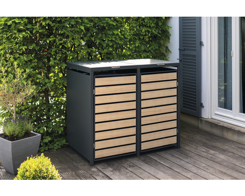WESTMANN bakkenopbergbox inclusief gasveren en dekseldempers, 132 x 80 x 116 cm, antraciet