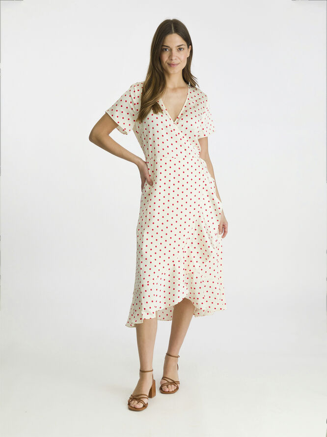 Neo Noir Magga Dot Dress Red