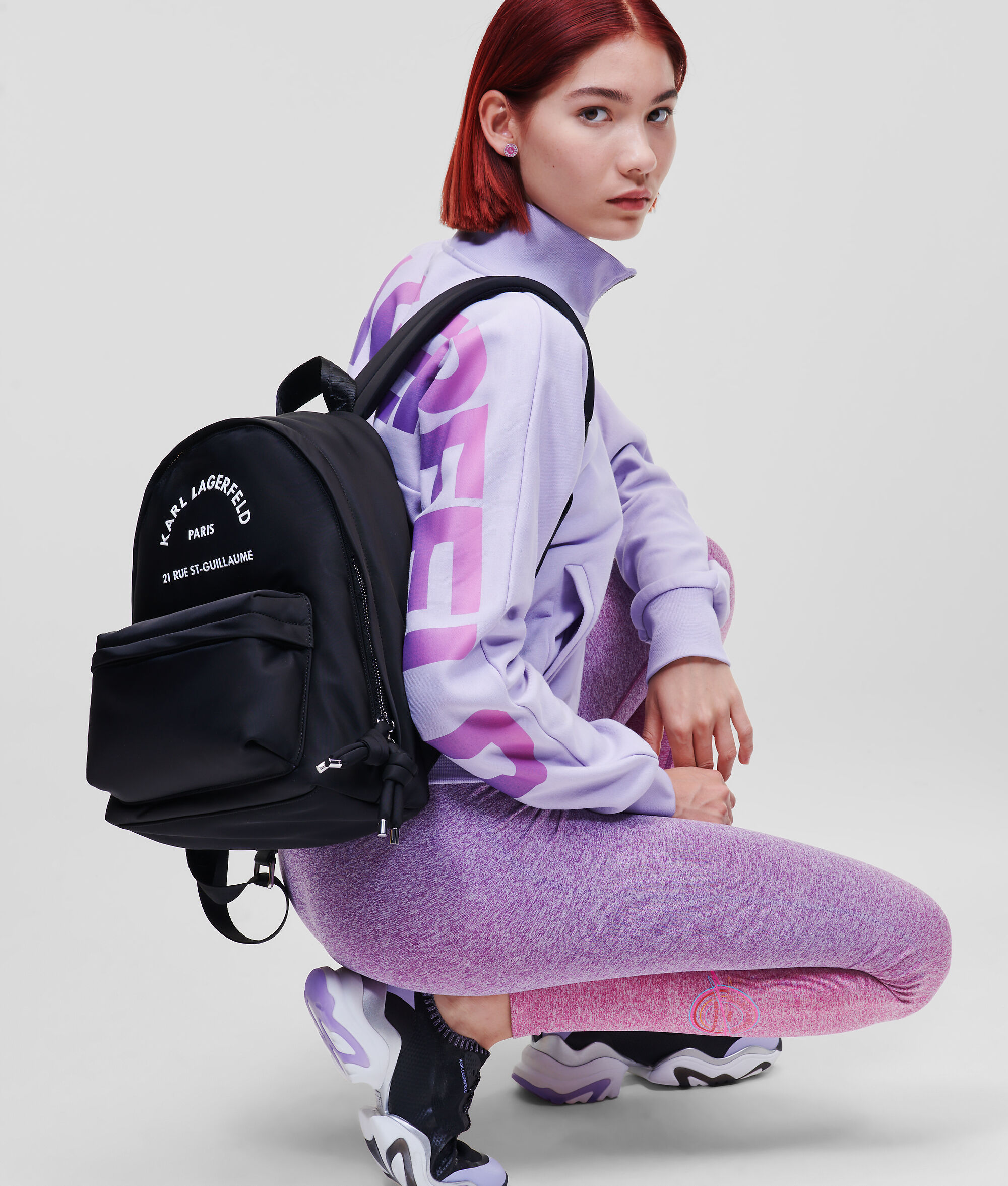 SWEAT-SHIRT ZIPPÉ AVEC LOGO KARL OMBRÉ