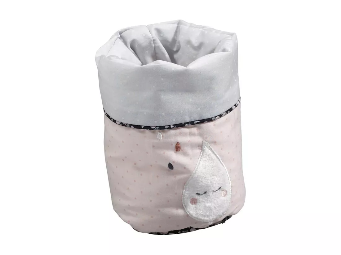 Panières gigognes en tissu en coton Rose
