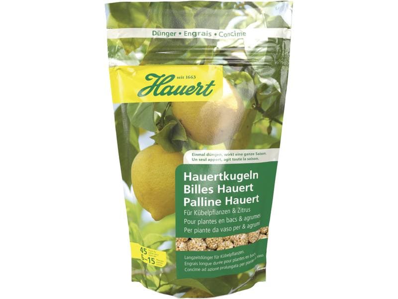 Hauert Langzeitdünger Hauertkugeln Kübelpflanzen, 45 Stk. Düngekegel für Kübelpflanzen