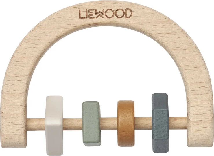 Liewood Bryn Wooden Rattle Faune green multi mix