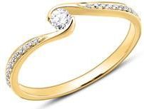 14 karaat gouden verlovingsring met Diamanten