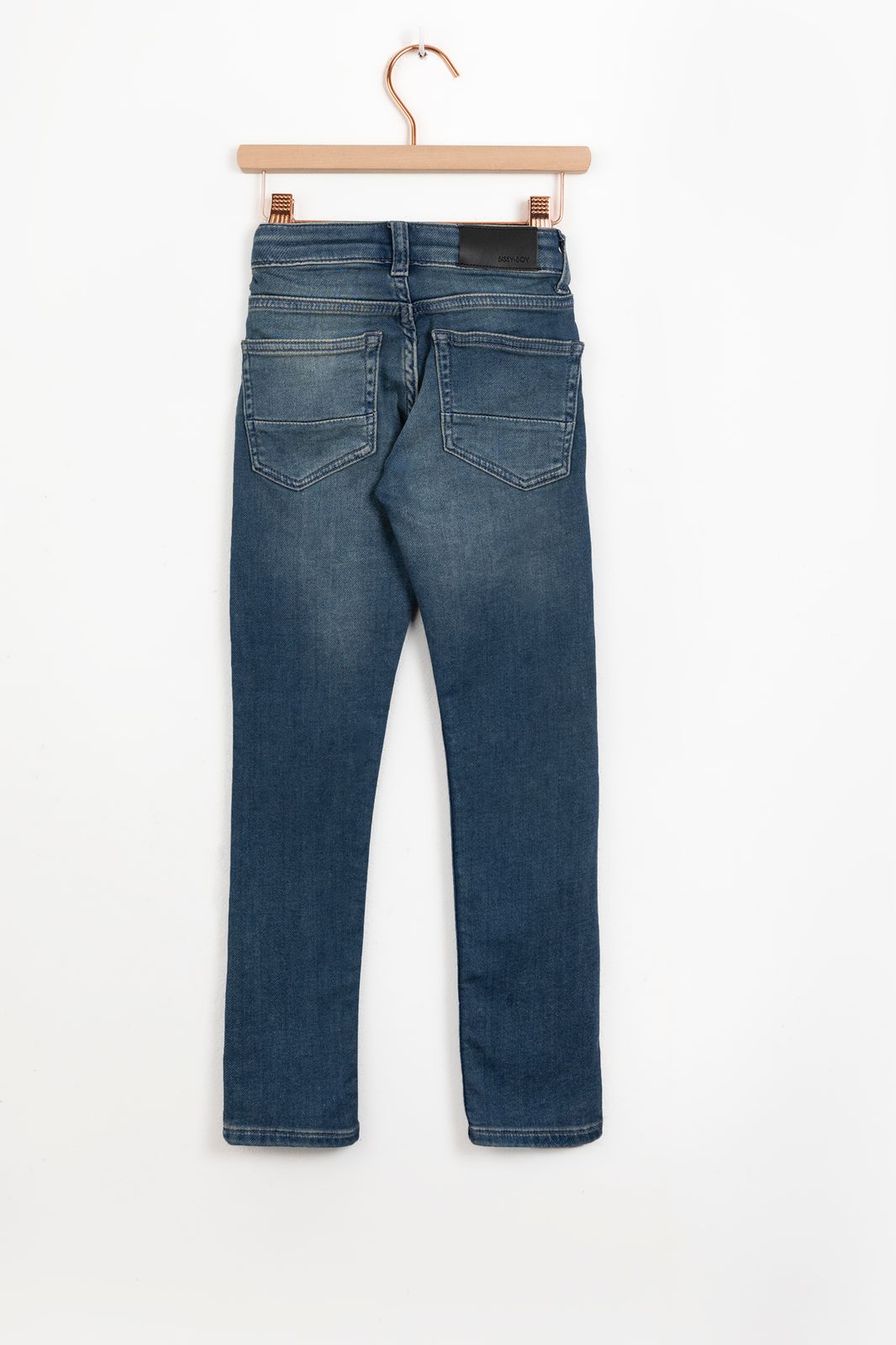 Donkerblauwe slim fit jog jeans