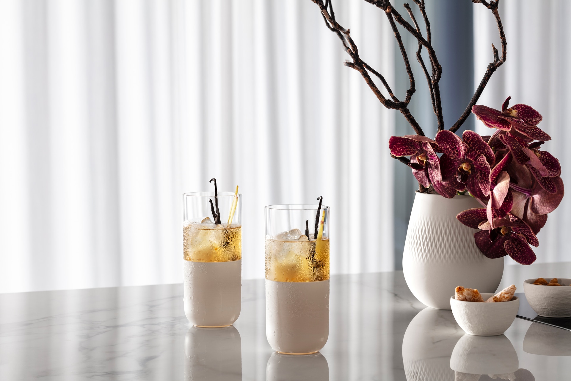 Villeroy & Boch Longdrinkglas MANUFACTURE ROCK BLANC 4er Set weiß matt