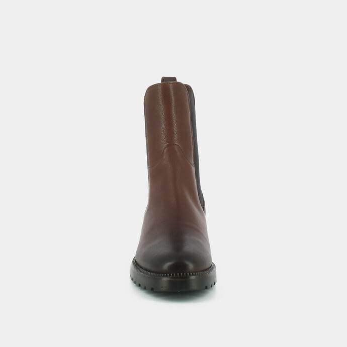 Bottes à élastiques  en cuir cognac