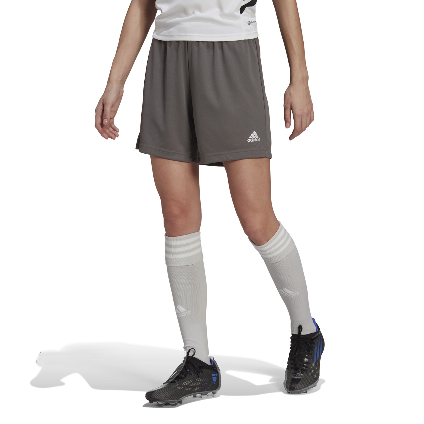 Adidas Entrada 22 Voetbalbroekje Dames Grijs Wit