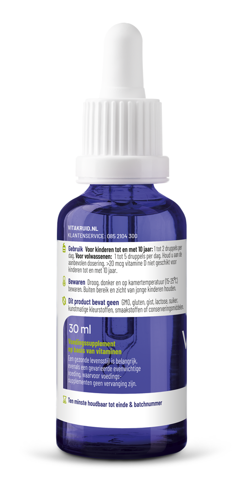 Vitakruid Vitamine D3 Vegan Vitashine® 5 Mcg Per Druppel (30 ml)