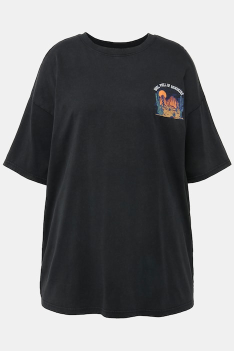 T-Shirt, oversized, Print, Rundhals, Halbarm, Unisex