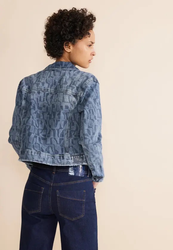Lasercut Jeansjacke - laser indigo wash