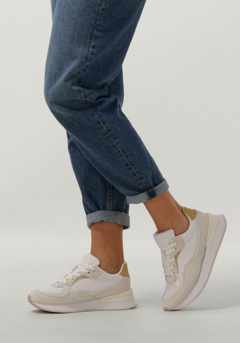 TOMMY HILFIGER witte tommy hilfiger lage sneakers lux monogram runner