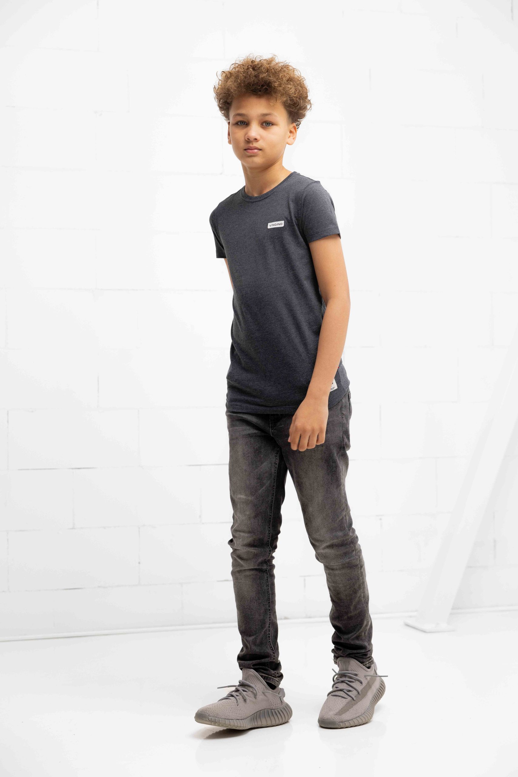 Vingino Basic T-Shirt Kids Grijs