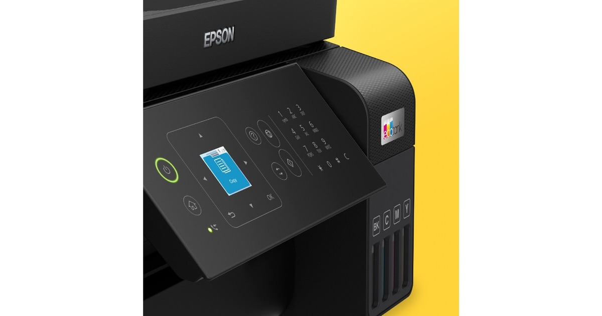 EpsonEcoTank ET-4810 all-in-one inkjetprinter met faxfunctie  (Zwart, USB, LAN, WLAN, scannen, kopiëren, faxen)