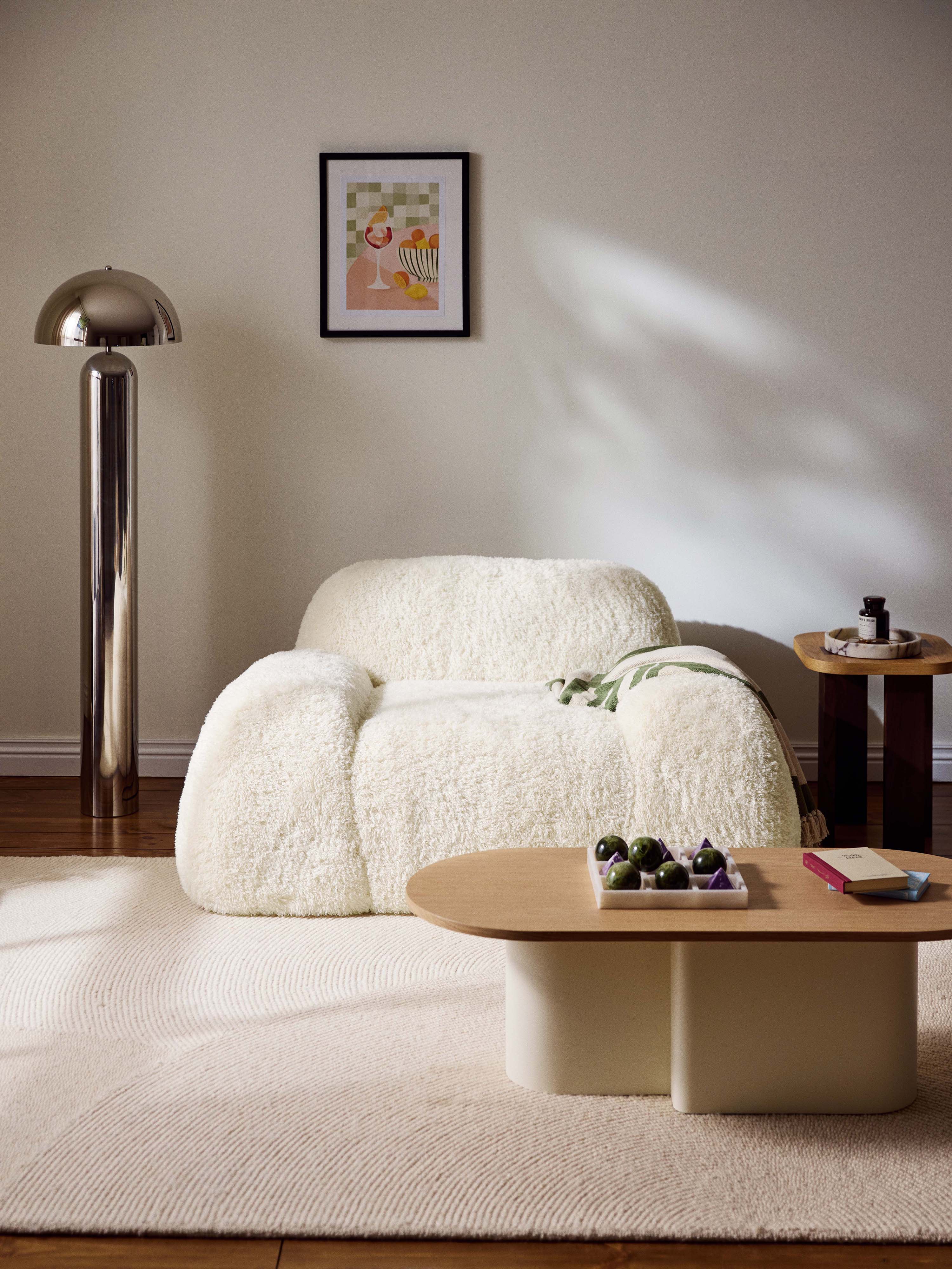 Teddy loungestoel Wolke