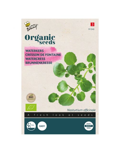 Buzzy Organic Waterkers  - Bio - Kruidenzaden - 100 g