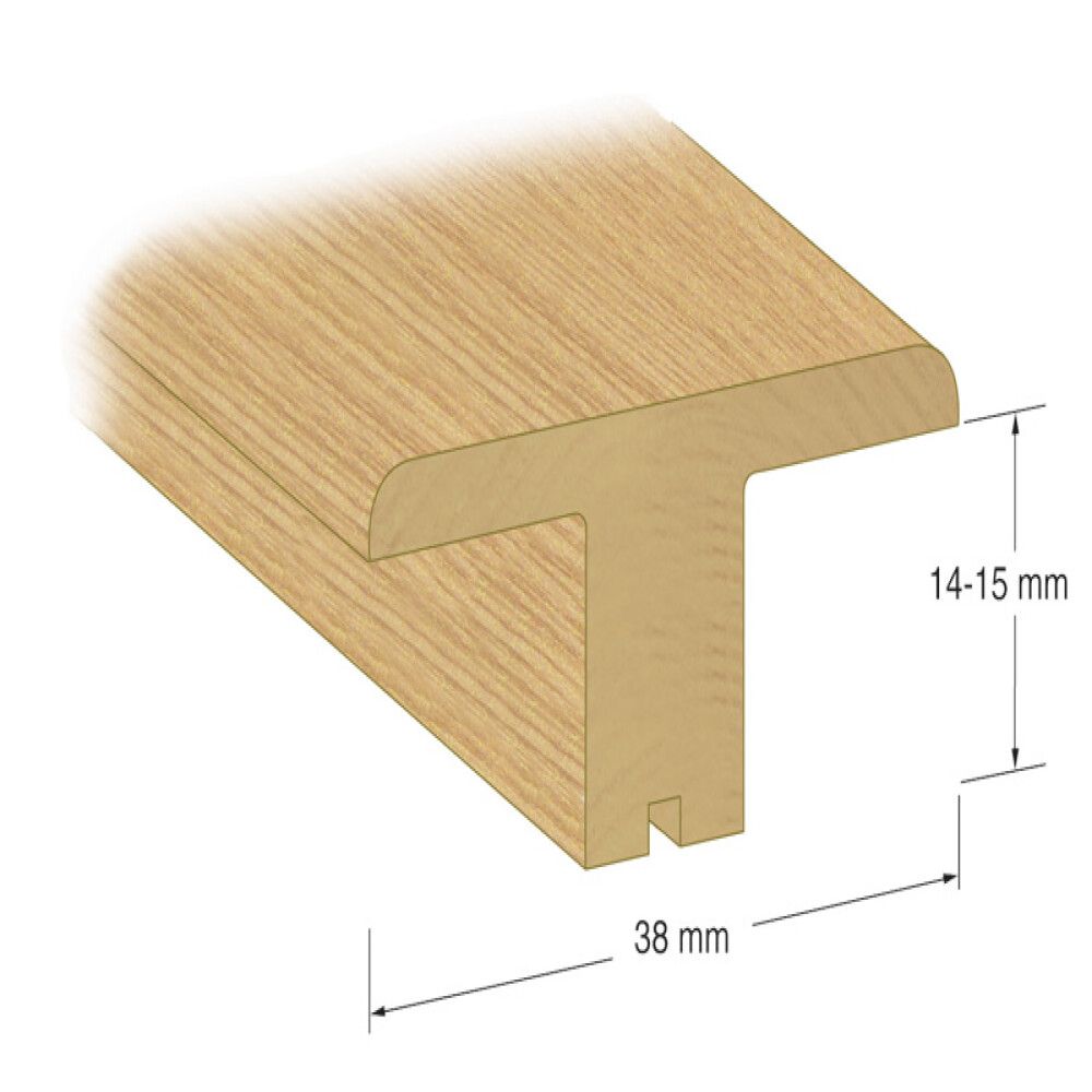 SKJØTELIST LUNDBERGS MASSIV EIK 1000X38X14-15MM