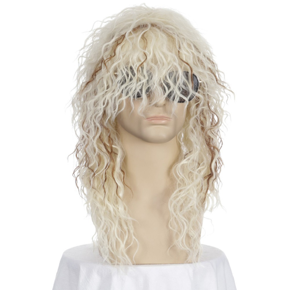 (55cm) Kunsthaar Perücke Pop Rock Fasnacht Kostüm Zubehör Motto Party / Halloween Accessoire - Blond