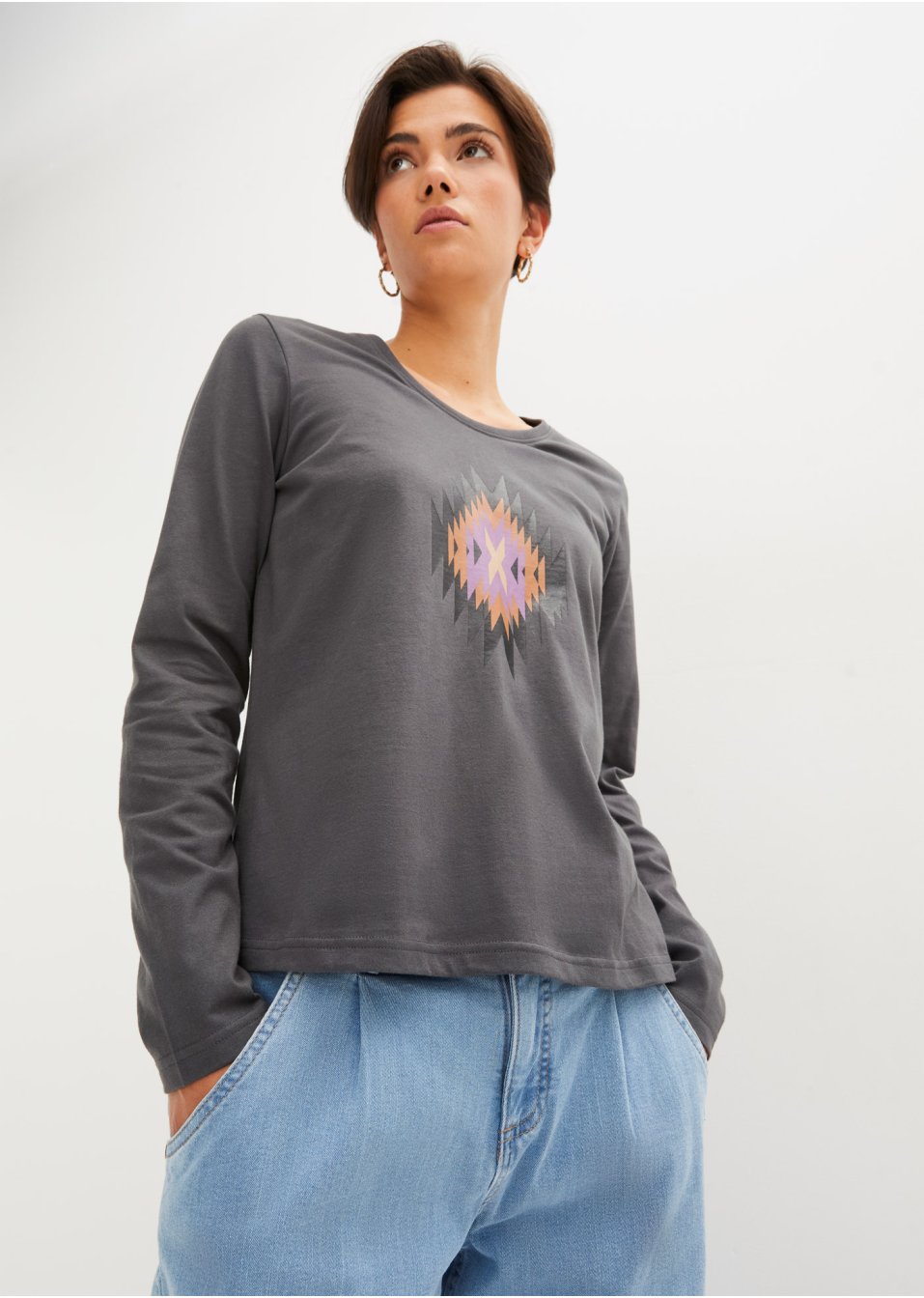 T-shirt manches longues à imprimé