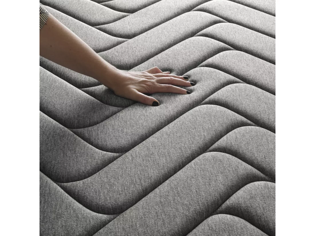 Matelas Wooly Level 160x200 cm - Hybride - 30 CM - Ressorts ensachés - Thermorégulant - Mousse en mémoire de Gel rafraîchissant - HR - Laine - Latex