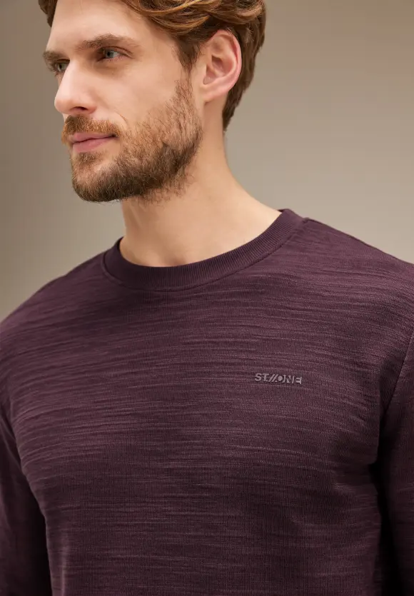 Winterslub Langarmshirt - ink red