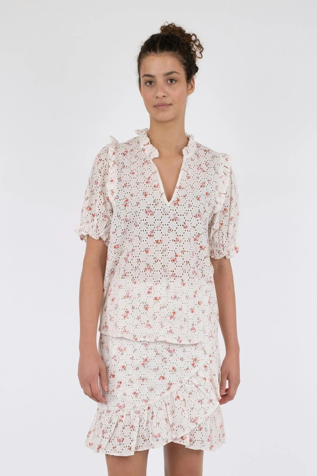Neo Noir Rosalie Embroidery Rose Blouse