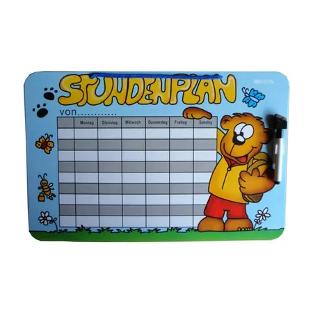 Rheita Whiteboard Stundenplan abwischbar mit Folienstift