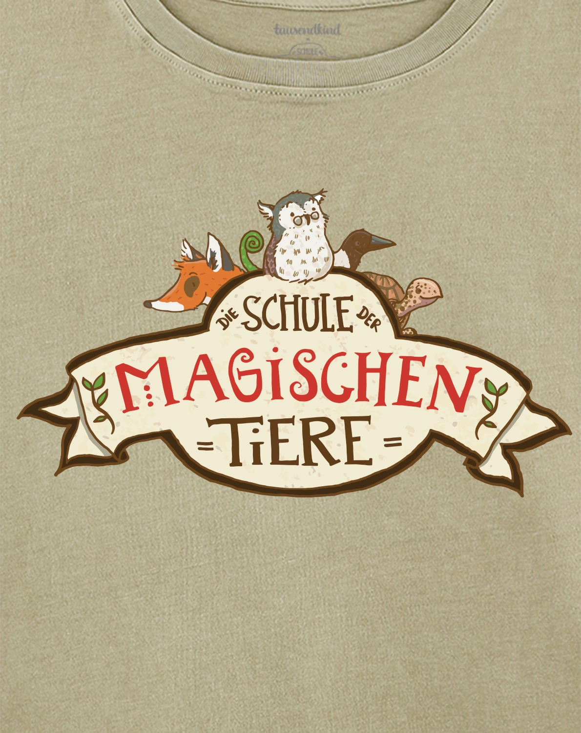 T-Shirt SCHULE DER MAGISCHEN TIERE in olive