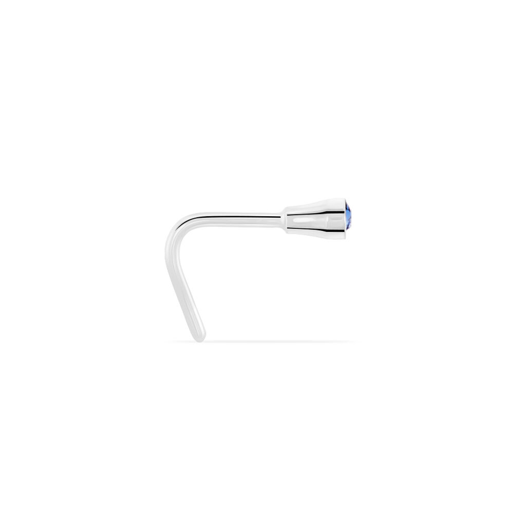 Piercing De Nez Fethi Serti Clos Or Blanc Oxyde De Zirconium