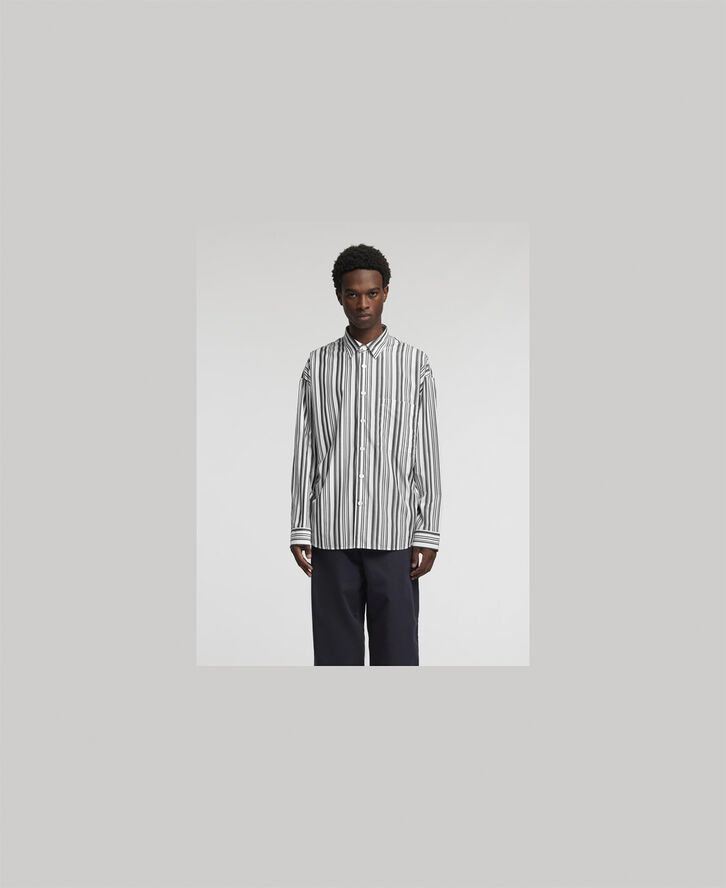 Annarr ANRRELAXROAR-POPLIN SHIRT LS Jet black/stripes
