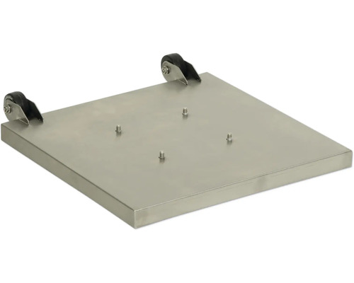 RVS voet voor paal aan informatiedisplay, 43x38 cm