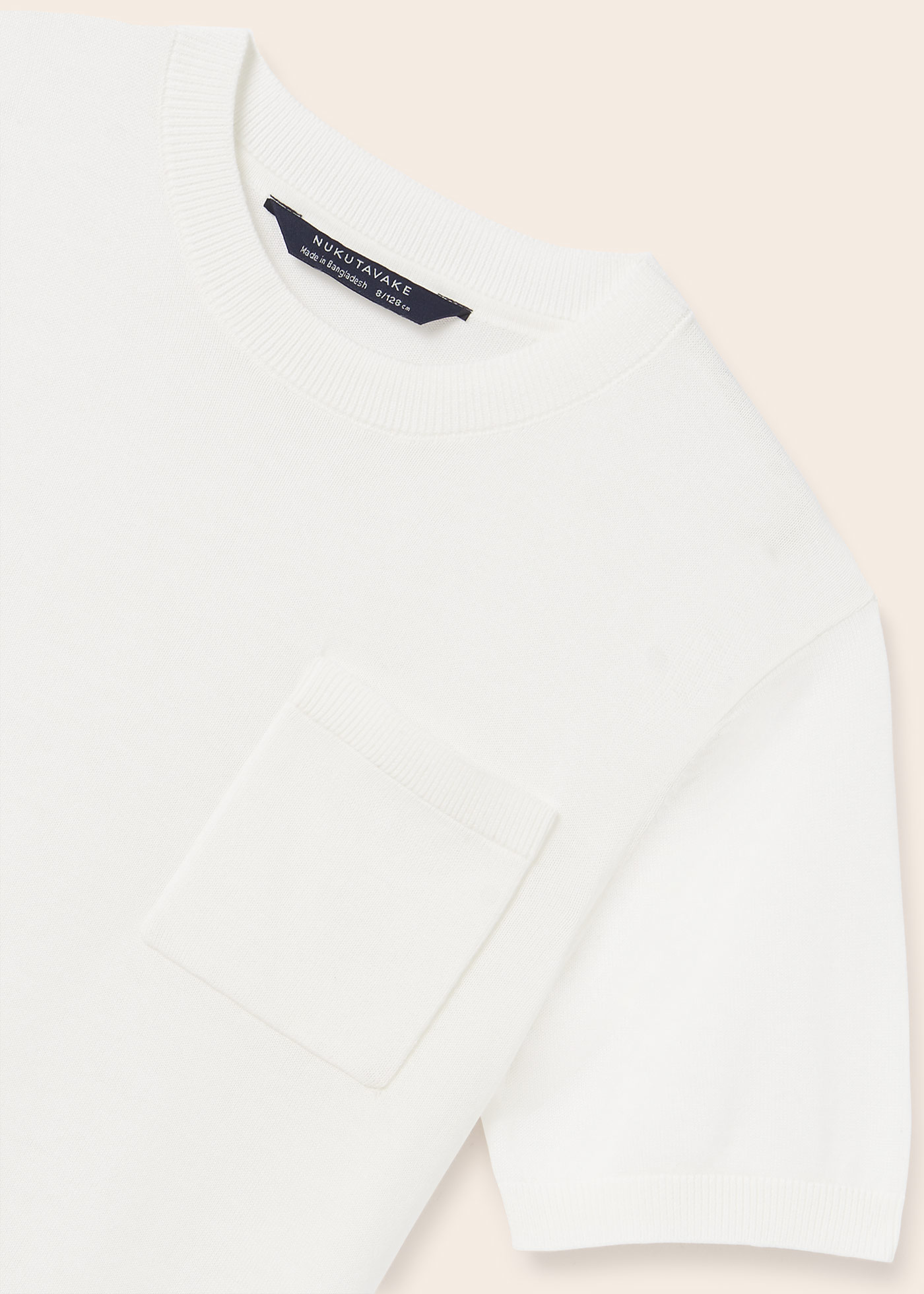 Camiseta de manga curta em algodão sustentável para meninos