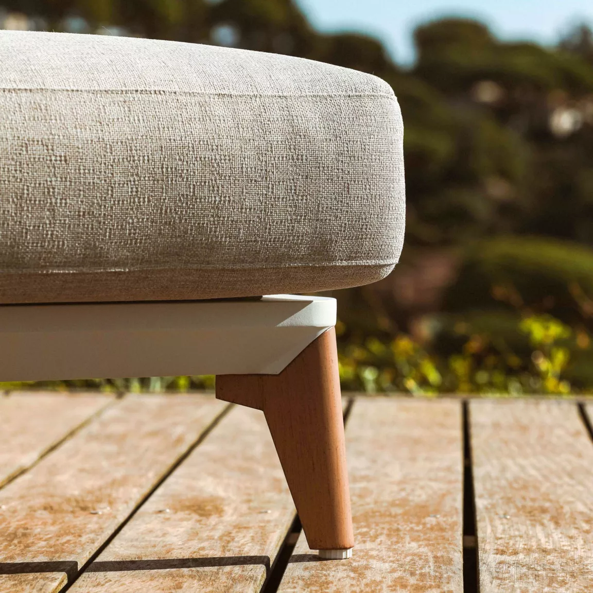 Transat double en aluminium Monte Carlo Blanc et taupe
